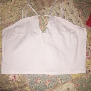 White crop top